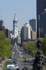 downtown Philadelphia, including city hall