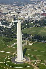 Downtown DC with Washington monument in foreground